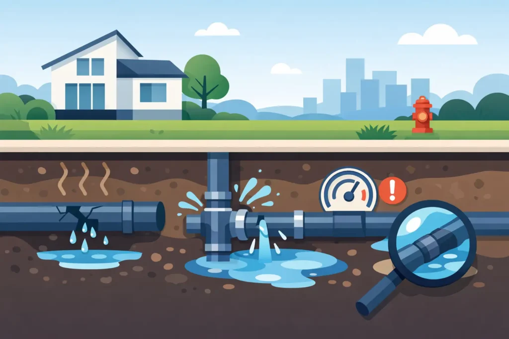 Underground Pipe Leak Symptoms to Act On