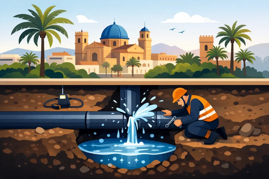 Underground Water Leak in Elche - Act Fast