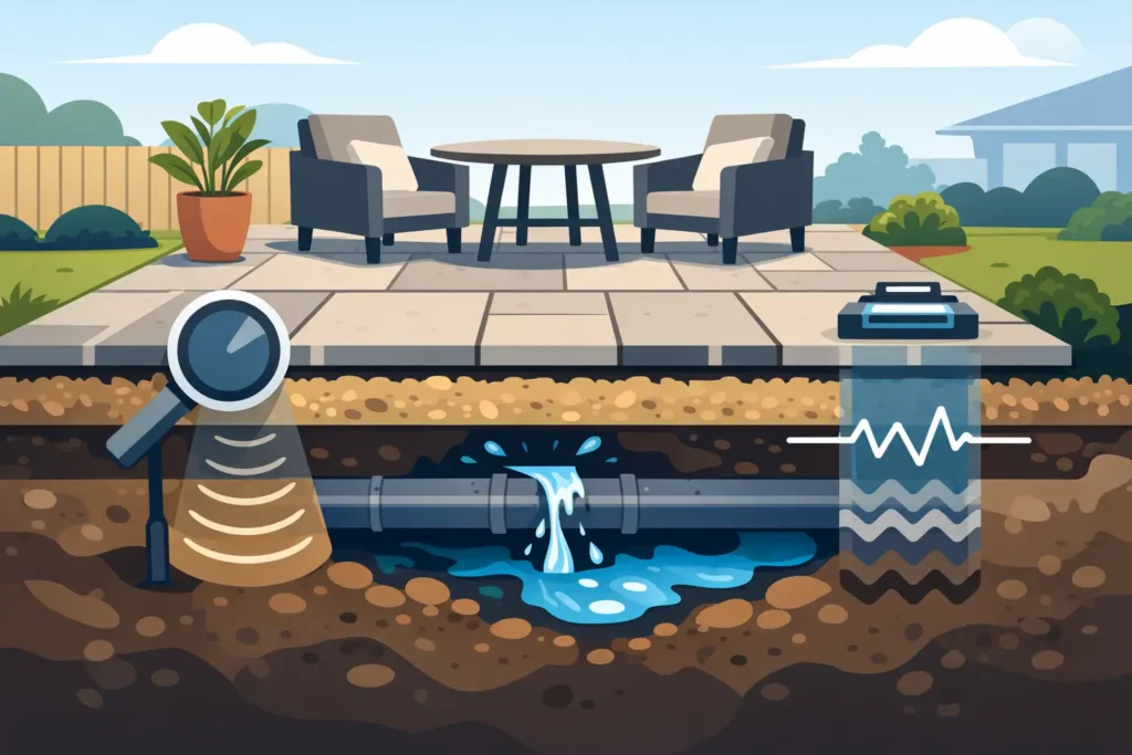 How to Locate Leaks Beneath Patios Without Digging