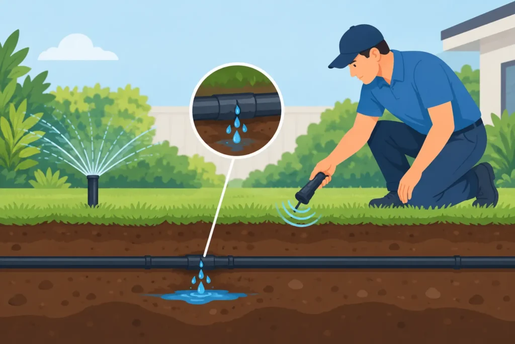 How to Find Leaking Irrigation Pipes Quickly